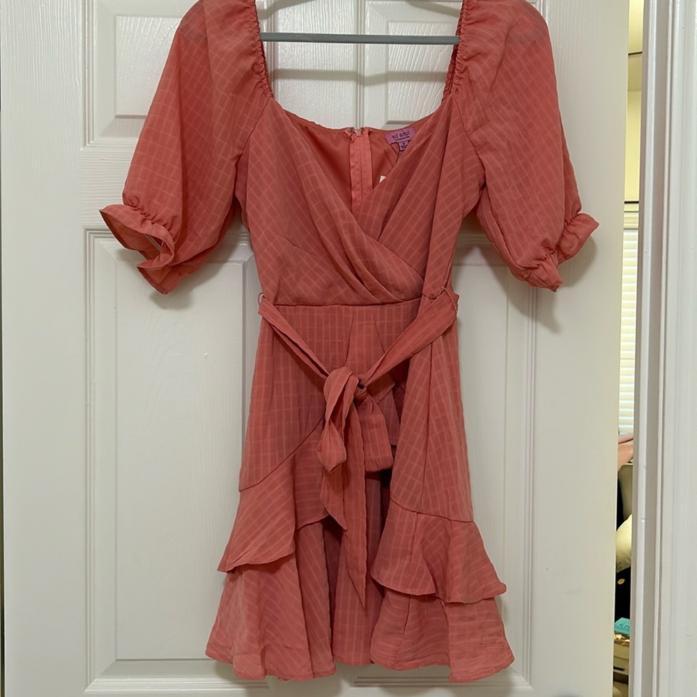 Francesca’s pink dress